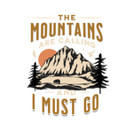 Printed white T shirt - Mountains are calling