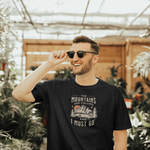 Printed Black T shirt - Mountains are calling