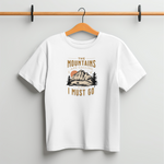Printed white T shirt - Mountains are calling