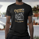 Printed Black T-shirt - Custom Motorcycles