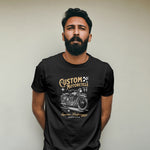Printed Black T-shirt - Custom Motorcycles