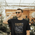Printed Black T-shirt - Custom Motorcycles