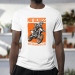Printed White T shirt - Motocross
