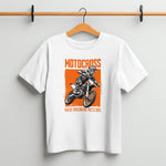 Printed White T shirt - Motocross