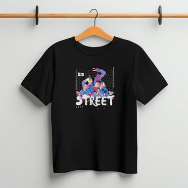 Printed Black T shirt - Street Art Urban
