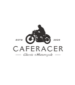 Printed White T shirt -Cafe Racer